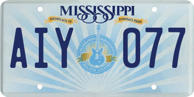 MS license plate AIY077