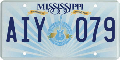 MS license plate AIY079