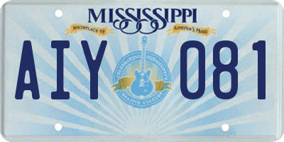 MS license plate AIY081