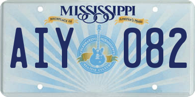 MS license plate AIY082