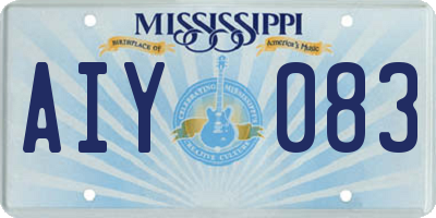 MS license plate AIY083