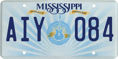 MS license plate AIY084