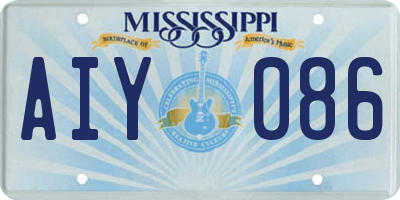 MS license plate AIY086