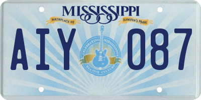 MS license plate AIY087
