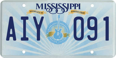 MS license plate AIY091