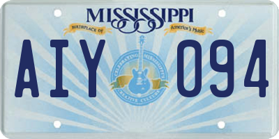 MS license plate AIY094