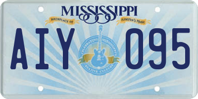 MS license plate AIY095