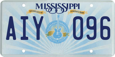 MS license plate AIY096