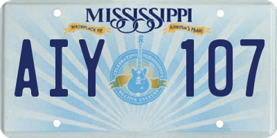 MS license plate AIY107