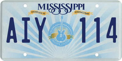 MS license plate AIY114