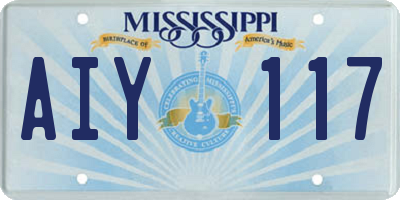 MS license plate AIY117
