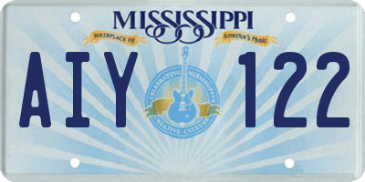 MS license plate AIY122
