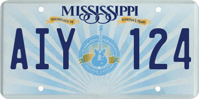 MS license plate AIY124