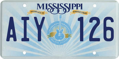 MS license plate AIY126