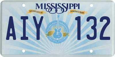 MS license plate AIY132