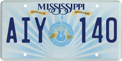 MS license plate AIY140