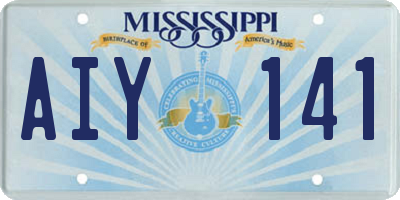 MS license plate AIY141