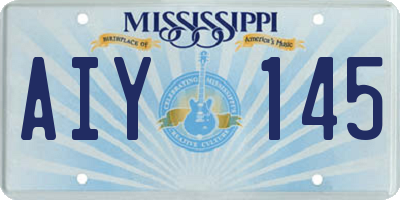MS license plate AIY145