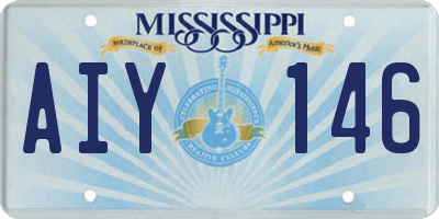 MS license plate AIY146