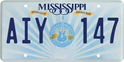 MS license plate AIY147