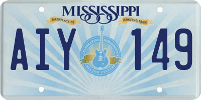 MS license plate AIY149