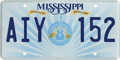 MS license plate AIY152