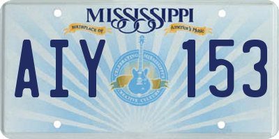 MS license plate AIY153