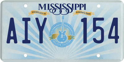 MS license plate AIY154