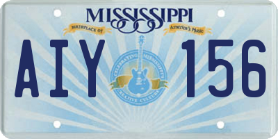 MS license plate AIY156