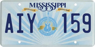 MS license plate AIY159