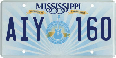 MS license plate AIY160