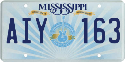 MS license plate AIY163