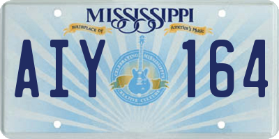 MS license plate AIY164