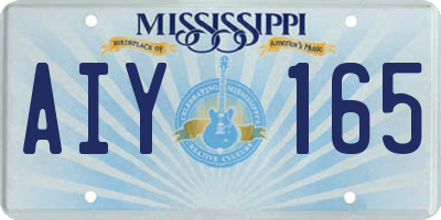 MS license plate AIY165