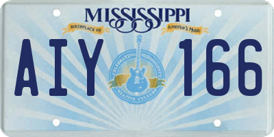 MS license plate AIY166
