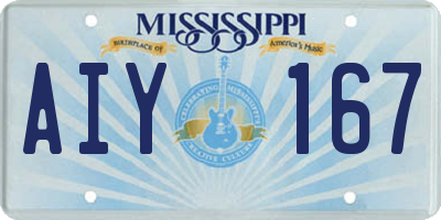 MS license plate AIY167
