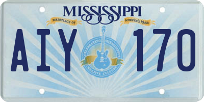 MS license plate AIY170