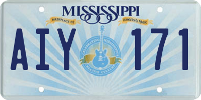 MS license plate AIY171