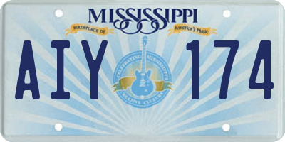 MS license plate AIY174