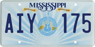 MS license plate AIY175