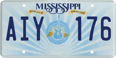 MS license plate AIY176