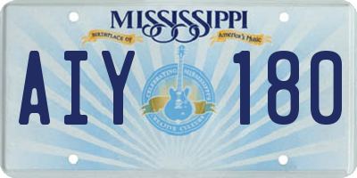 MS license plate AIY180
