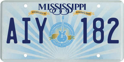 MS license plate AIY182