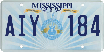 MS license plate AIY184