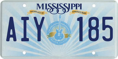 MS license plate AIY185
