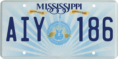 MS license plate AIY186
