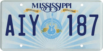 MS license plate AIY187