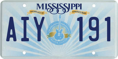 MS license plate AIY191