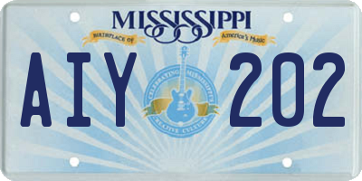 MS license plate AIY202