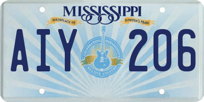MS license plate AIY206